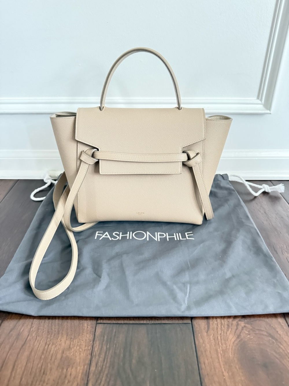 CELINE Grained Calfskin Micro Belt Bag - Light Taupe - Like NEW!
